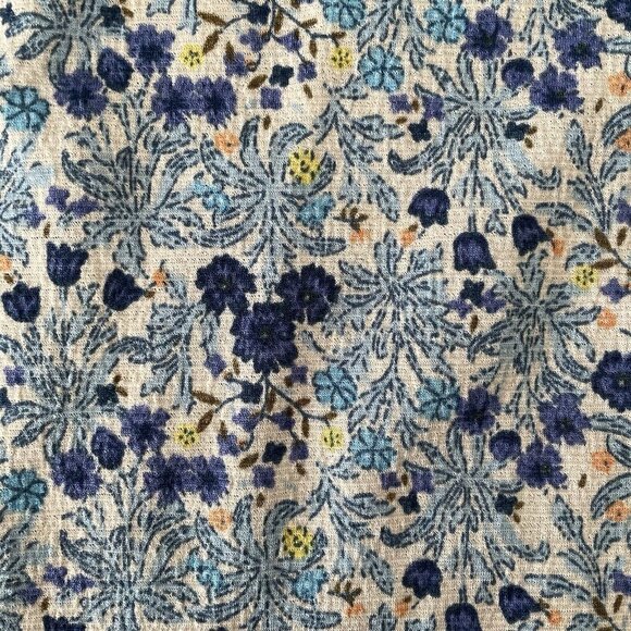 Code x Mode Ditzy Floral Smocked Midi Dress XS blue Cottage Prairie - Picture 11 of 14